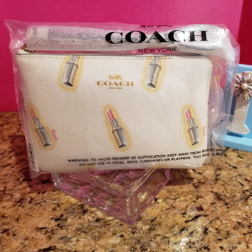 Coach Lipstick Wristlet NWT